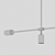Elegant Brass Chandelier with LED 3D model small image 2