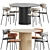 Modern Round Dining Set 3D model small image 1