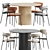 Modern Round Dining Set 3D model small image 2