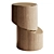Modern Wood Metal Side Table 3D model small image 1