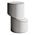 Modern Wood Metal Side Table 3D model small image 2