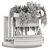 Modern Coffee Station With Plants 3D model small image 7