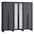 Modern Japandi 6-Door Wardrobe 3D model small image 3