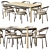 Modern Turtle Chair & Laga Table 3D model small image 1