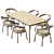 Modern Turtle Chair & Laga Table 3D model small image 3