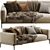 Compact Flexform Romeo UV-Mapped Sofa 3D model small image 1