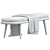 Modern Patton Entryway Seating Bench 3D model small image 3