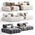 Modular Fabric Koi Sofa 3D model small image 3