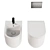 Italian Design Stino WC Set 3D model small image 5