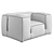 Elegant Tacchini LE MURA Chair 3D model small image 4