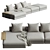 Elegant Versache V21 Luxury Sofa 3D model small image 2