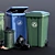 Outdoor Trash Can 3D Set 3D model small image 3