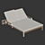 Seamless Textured Double Lounger 3D model small image 6