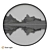 Dimmable Black Palatine LED Ceiling Light 3D model small image 1