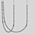 Bofor Bronze Pendant Chandelier 160cm 3D model small image 2