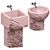 Custom Stone Wash Basin Set 3D model small image 2