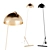 Sleek Modernistic Metal Floor Lamp 3D model small image 1