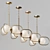 Belmont Opal Glass Chandelier Light 3D model small image 4