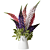 Lupine Trio in White Vase 3D model small image 2