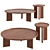 Diagil Walnut Coffee Tables 3D model small image 1