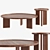 Diagil Walnut Coffee Tables 3D model small image 3