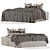  Linen Bedding Set with 3 Throws 3D model small image 1