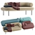 Modern Fabric Chaise Lounge Chair 3D model small image 2