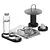 Monochrome Office Decor Set 3D model small image 1