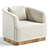 Modern Rimini Armchair: 3D Model 3D model small image 1