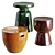 Mesquida Ceramic Side Tables Set 3D model small image 2