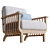 Teak Chelsea Garden Armchair: Timeless Elegance 3D model small image 5