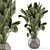 Handmade Stone Pot Indoor Plants 3D model small image 1