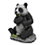 Panda Decorative Statue Figurine 3D model small image 1