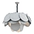 Elegant Design FRANCH Chandelier 3D model small image 2