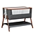 CoZee Luxe Walnut/Slate Cradle 3D model small image 1