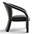 Sculptural Green Velvet Armchair 3D model small image 5