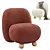 Elegant Morro Vanity Chair 3D model small image 2