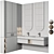 Modern Bathroom Furniture Set in 3D 3D model small image 7