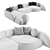 Modern Freya Sectional Sofa Home 3D model small image 3