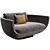 Modern Montreal 2-Seat Sofa 3D model small image 1