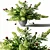 Title: Emerald Persica Bouquet Grey Vase 3D model small image 3