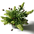 Title: Emerald Persica Bouquet Grey Vase 3D model small image 4