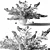 Title: Emerald Persica Bouquet Grey Vase 3D model small image 6