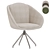 Elegant Textile Grey Dining Chair 3D model small image 1