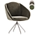 Elegant Textile Grey Dining Chair 3D model small image 3