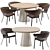 Modern Elegance Duo: ATAL Lounge Chair & LUR Table 3D model small image 1