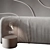 Curved Wave Headboard with Light 3D model small image 3