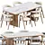  Scandinavian Dining Set 257 3D model small image 2