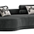 Velvet Etna Sofa 3 Colors 3D model small image 5