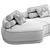 Velvet Etna Sofa 3 Colors 3D model small image 17